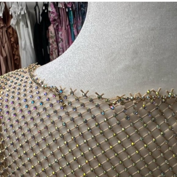 Show Me Your Mumu Iconic Mini in Nude Glitz Size XS Evening Cocktail NWOT - Picture 8 of 8
